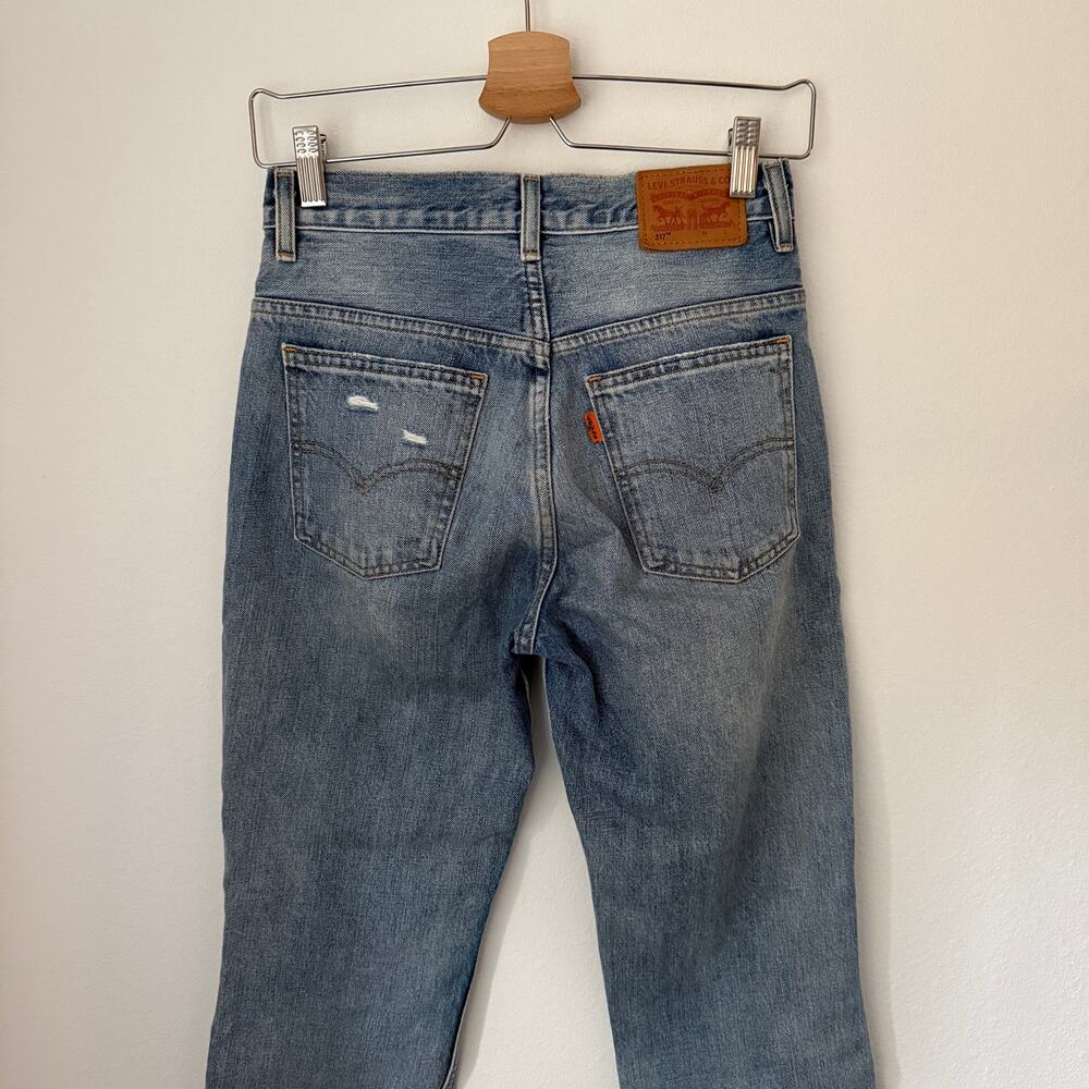 Levi’s Orange Tab 517 High Rise Bootcut Cropped Jeans Sz 25 - Picture 3 of 6